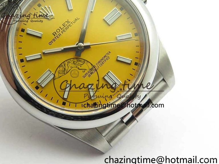 MiroTime 0429 BestValue Oyster Perpetual 41mm 124300 BP Maker Best Edition Yellow Dial on SS Jubilee Bracelet A 2642
